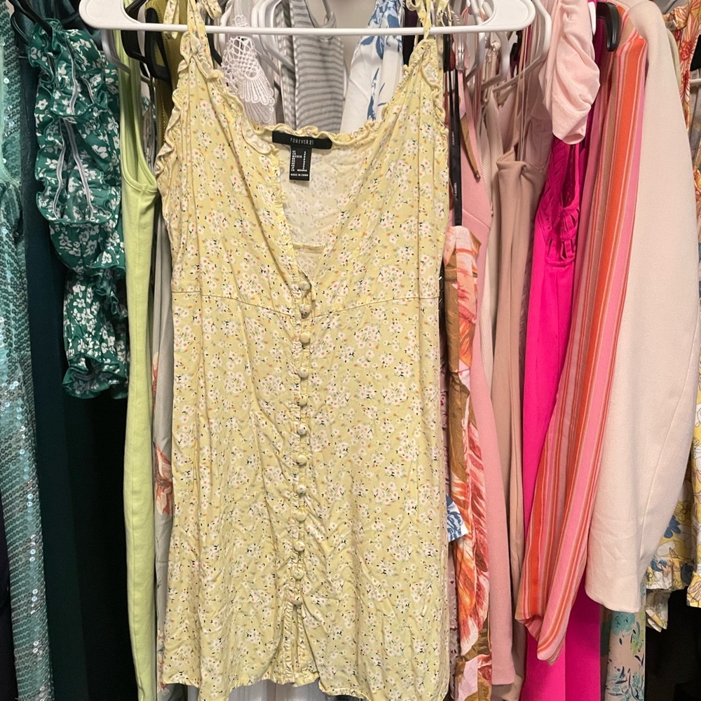 Light yellow Forever 21 Dress Size XS
